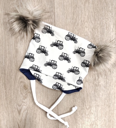 Knytelue med ullfôr - Traktor