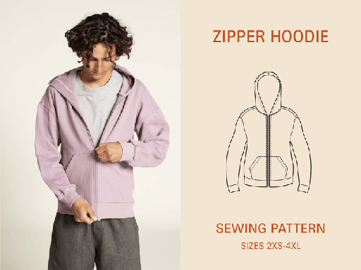 Zipper Hoodie - Symønster