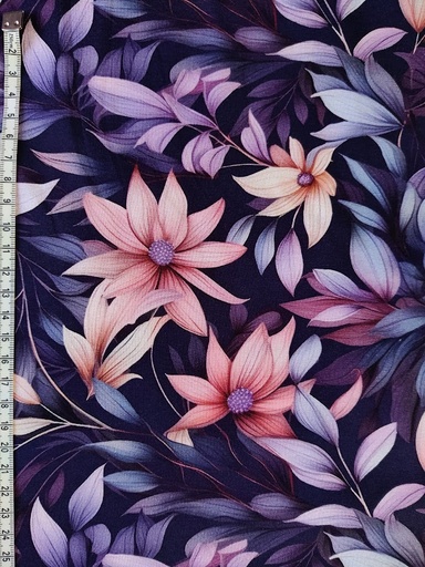Jersey Lilla Blomsterprakt