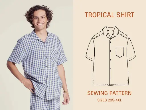 Tropical Shirt Herre - Symønster