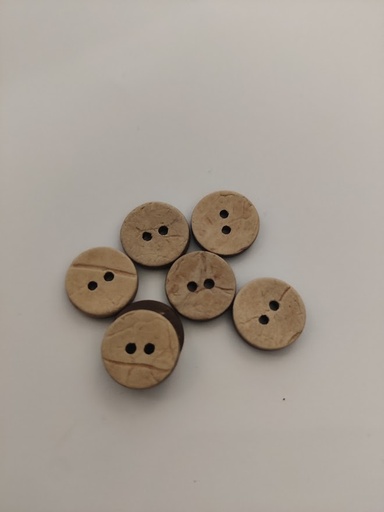 Kokos Knapp Natur - 12 mm