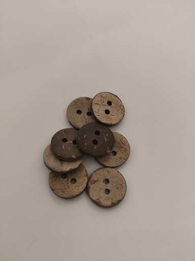 Kokos Knapp Natur - 15 mm 