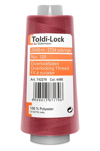 [4495] Toldi-lock Lys Burgunder