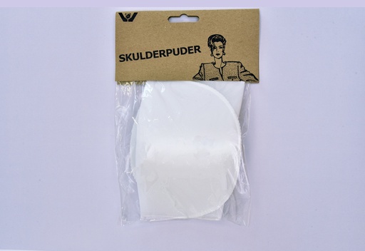 Skulderputer D-form 10 mm - Hvit