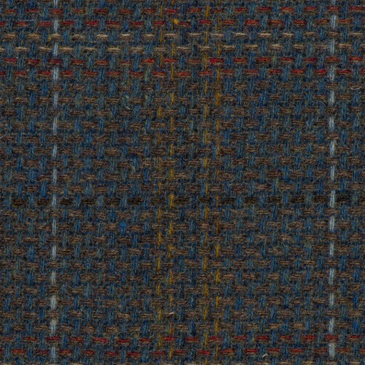 Shetland Ull - Rutet Blå/brun