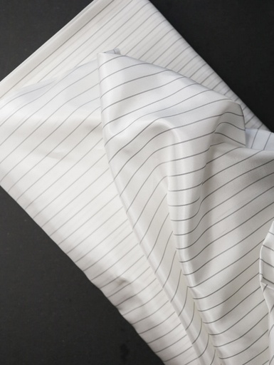 Viskose fôr - Twin Stripe Hvit