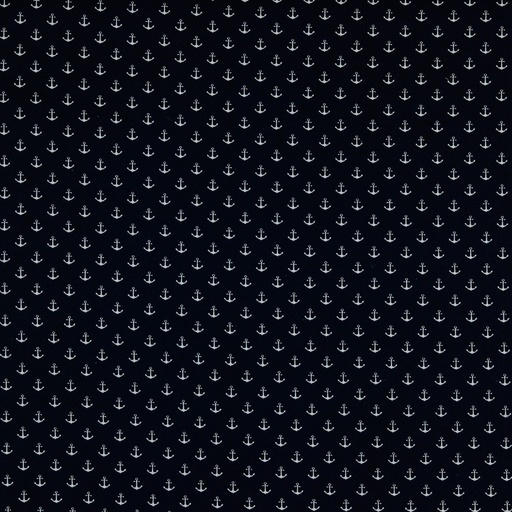 Poplin Petit Anker Navy