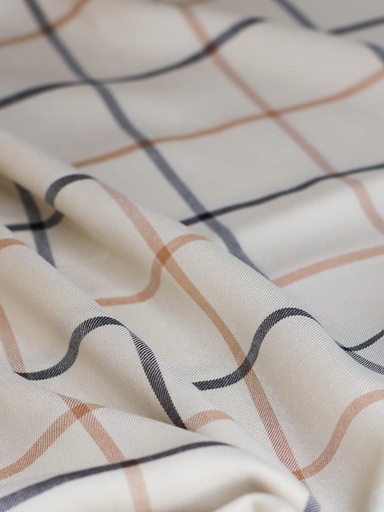 Viskose Tino Grid - Shell/ Nougat