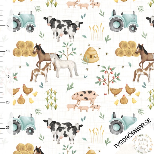 Poplin - Sweet Farm Animals