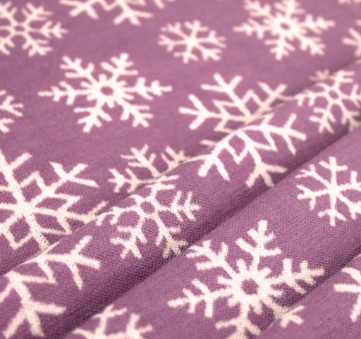 Merinoull Snøkrystall Lilla Krem