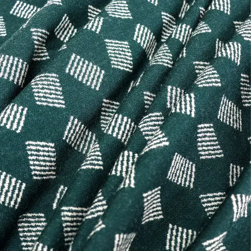 Merinoull Visa - Smaragdgrønn Krem