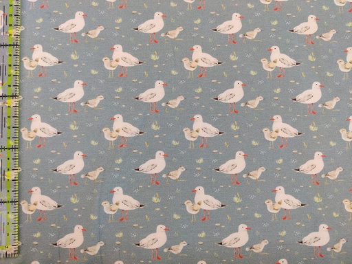 Stoffbit (1m) - Jersey Måkeidyll