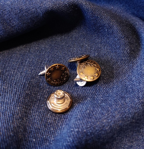 [31330466-0094] Patent-/ Jeansknapper - Kobber