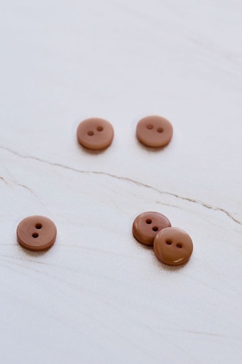 Corozoknapp 2-hulls 11mm - Soft Mocha