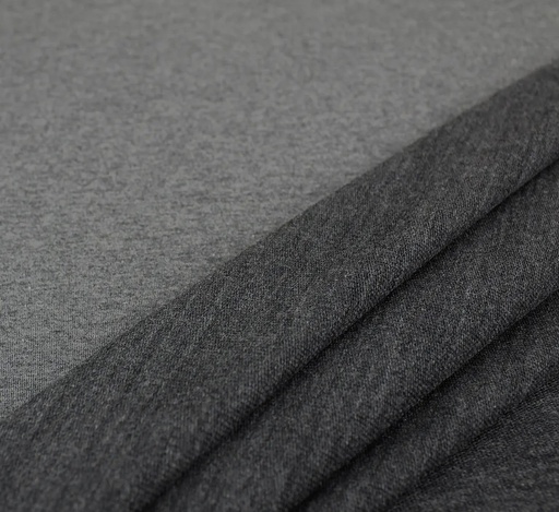 French Terry Merino Bomull - Granitt Grå