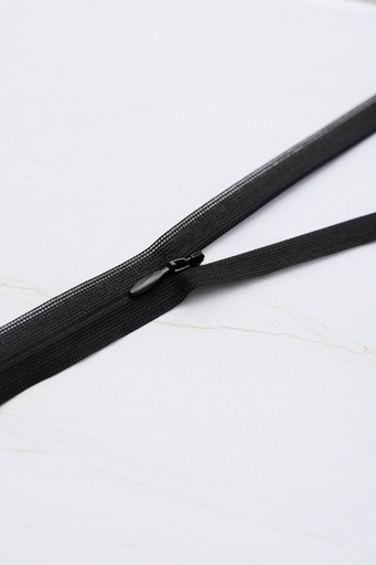 Usynlig Glidelås 30 cm - Svart