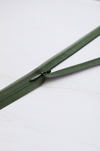 Usynlig Glidelås 30 cm - Khaki Green