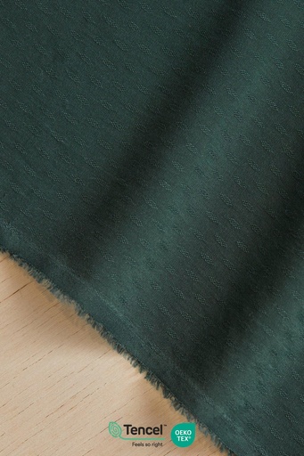 Stoffbit 0,8m - Light Diamond Jacquard - Deep Green 