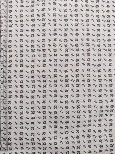 Stoffbit 1,1m - Jersey Islender - Grått mønster 