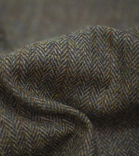 Harris Tweed - Grønn og Brun Herringbone