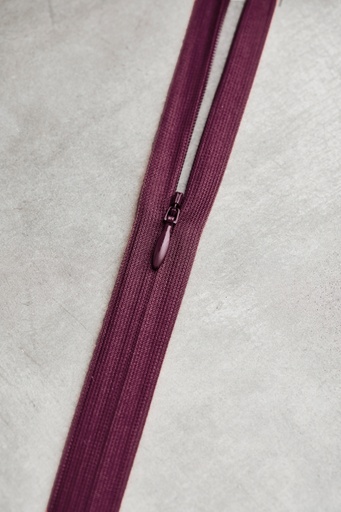 Usynlig Glidelås 60 cm - Cherry