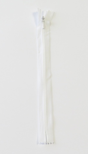 Usynlig Glidelås 60 cm - Hvit