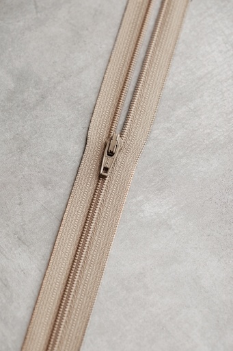 Spiral Glidelås 4mm (ikke delbar) - Sand