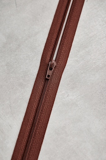 Spiral Glidelås 4mm (ikke delbar) - Pecan