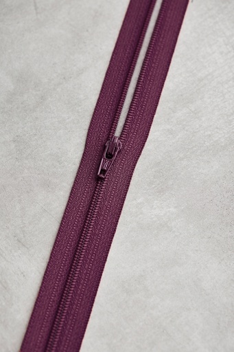Spiral Glidelås 4mm (ikke delbar) - Cherry
