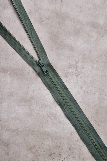 Kraftig Glidelås Delbart - Khaki Green