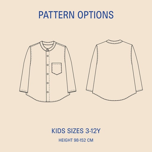 Mini Jensen Shirt Kids - Symønster