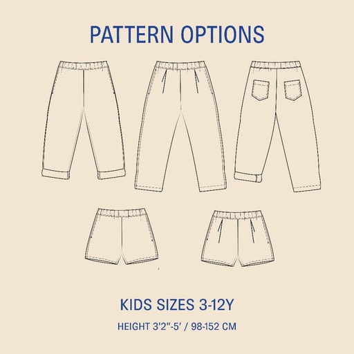 Volume Pants Kids - Symønster