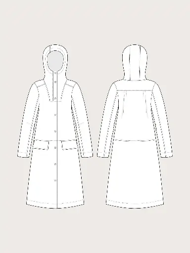 Hoodie Parka - Symønster  